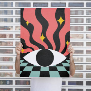 Retro Psychedelic Gaze Poster