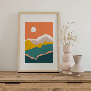 Retro psychedelic Groovy Colorful poster