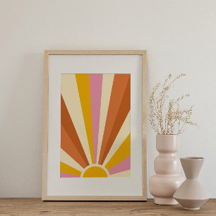 Retro psychedelic Groovy Colourful poster