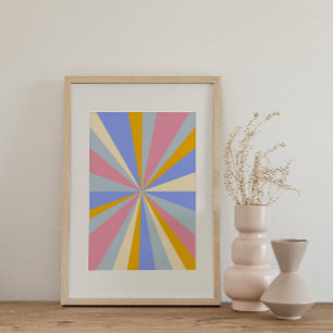 Retro psychedelic Groovy Colourful poster