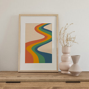 Retro psychedelic Groovy Colourful poster