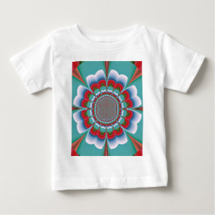 Retro Psychedelic Mandala Bloom Abstract Art Baby T-Shirt