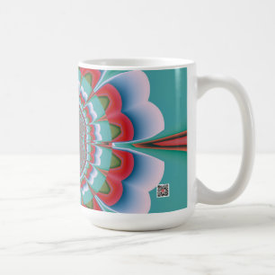Retro Psychedelic Mandala Bloom Abstract Art Coffee Mug