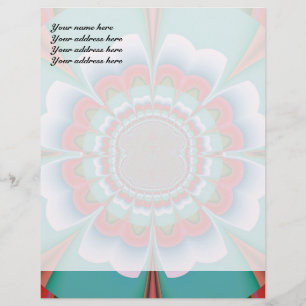 Retro Psychedelic Mandala Bloom Abstract Art Customised Letterhead