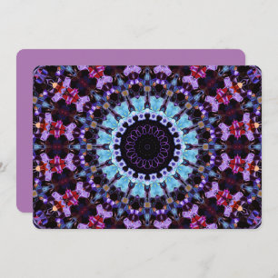 Retro Psychedelic Mandala Trippy Hippie Boho Chic Invitation