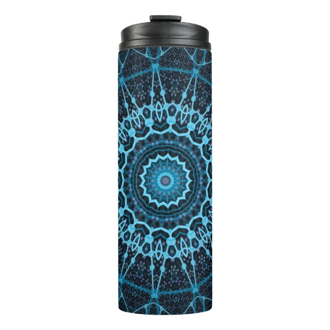 Retro Psychedelic Mandala Trippy Hippie Boho Thermal Tumbler (Front)