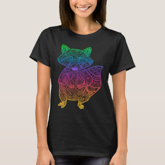 Retro Psychedelic Raccoon Trash Panda Animal T-Shirt