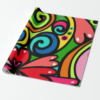 Retro Psychedelic Wrapping Paper