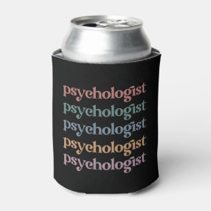 Retro Psychologist Psychology Student Graduation Can Cooler