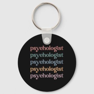 Retro Psychologist Psychology Student Graduation Key Ring