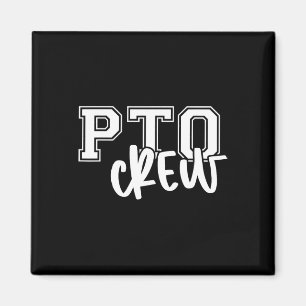 Retro Pto Crew Parent Teacher Organisation Back To Magnet