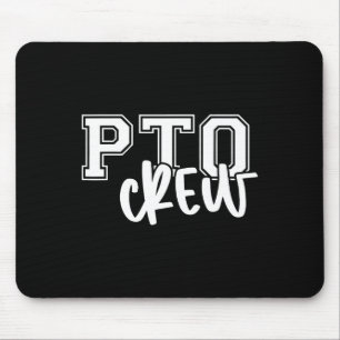 Retro Pto Crew Parent Teacher Organization Back To Mouse Mat