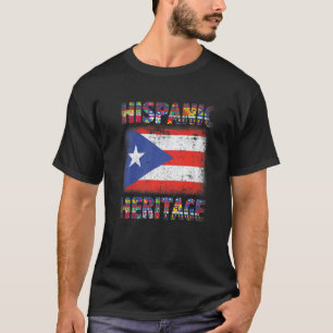 Retro Puerto Rican Hispanic Heritage Month Puerto  T-Shirt