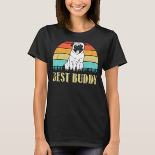Retro Pug Funny Men Women Kids T-Shirt