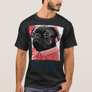 Retro Pug Retro Mop T-Shirt