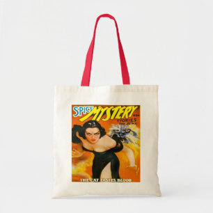 RETRO PULP MAGAZINE COVER DESIGN TOTE BAG