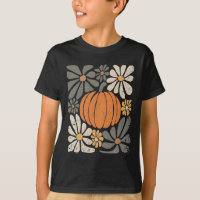 Retro Pumpkin Boho Flowers Fall Autumn Thanksgivin