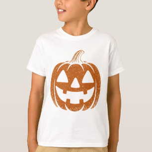 Retro Pumpkin Face Tee – 90s Halloween Vibes for K