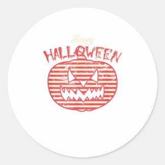 Retro Pumpkin I Costume Classic Round Sticker