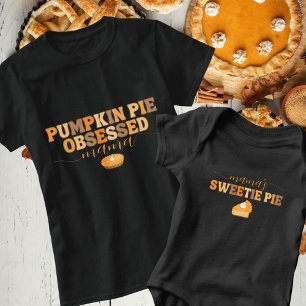 Retro Pumpkin Pie Obsessed Mama Thanksgiving T-Shirt