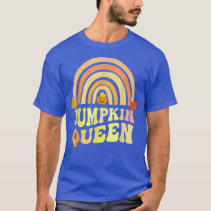 Retro PUMPKIN QUEEN Rainbow Carver Lady Fall Carvi T-Shirt