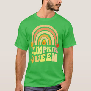 Retro PUMPKIN QUEEN Rainbow Carver Lady Fall Carvi T-Shirt