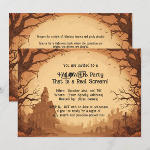 🎃Retro Pumpkin Shadows Invitation