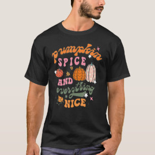 Retro Pumpkin Spice And Everything Fall Autum Than T-Shirt