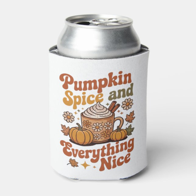 Retro Pumpkin Spice Everything Nice Classic T-Shir Can Cooler (Can Front)