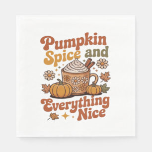 Retro Pumpkin Spice Everything Nice Classic T-Shir Napkin