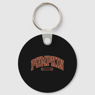 Retro Pumpkin Spice Leopard Fall Autumn Lovers Tha Key Ring