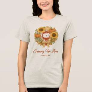 Retro Pumpkins & Pickleball Bridal Shower Tri-Blend Shirt