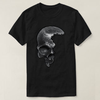 Retro Punk Half Face Gothic Skull T-Shirt
