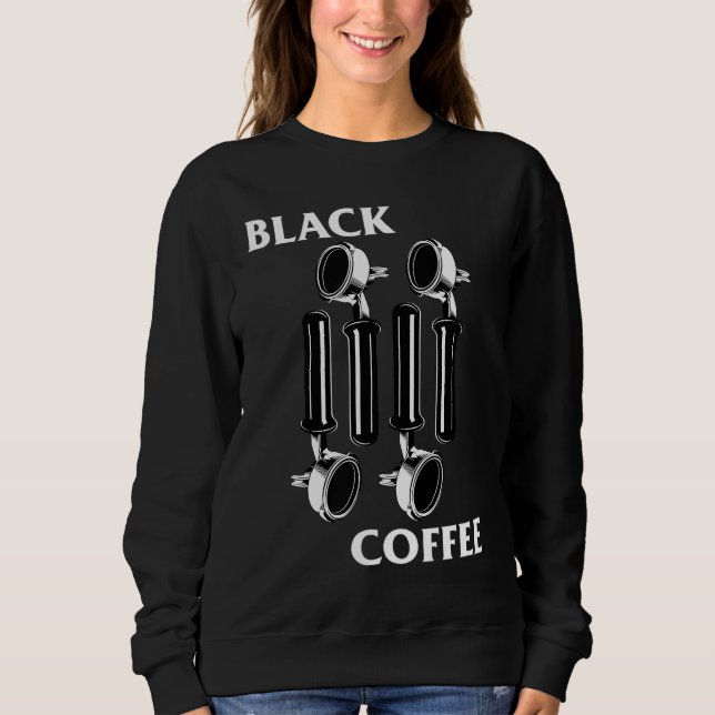 Retro Punk Rock Flag Espresso Black Coffee Lover Sweatshirt (Front)