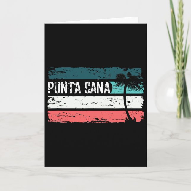 Retro Punta Cana Distressed  Card (Front)