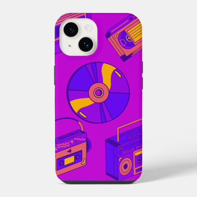Retro Purple Cellphone Case (Back)