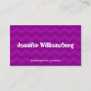 Retro Purple Chevron Professional Business Cards
