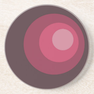 Retro Purple Circles Coaster