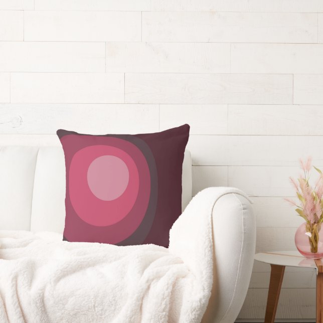 Retro Purple Circles Cushion (Couch)