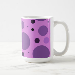 Retro Purple Dots Coffee Mug