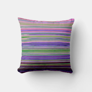Retro purple lines pattern cushion