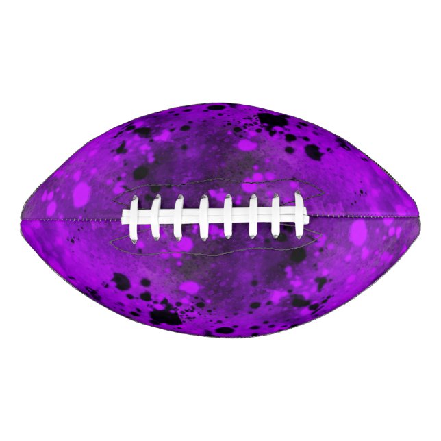 Retro Purple Paint Splatter  American Football (Front)