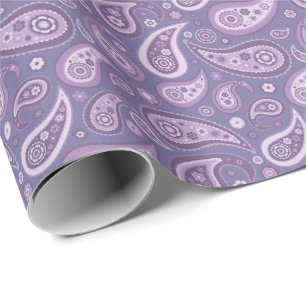 Retro Purple Paisley Pattern Wrapping Paper