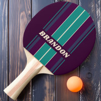 Retro Purple Rainbow Board Stripes with Name