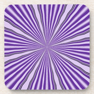 RETRO PURPLE STRIPES COASTER