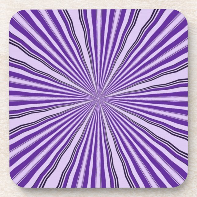 RETRO PURPLE STRIPES COASTER (Front)