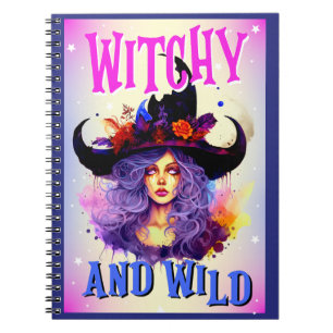 Retro Purple Witchy _ Halloween Notebook