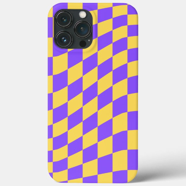 Retro Purple & Yellow  Case-Mate iPhone Case (Back)