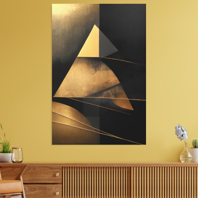 Retro Pyramid of Time Canvas Print (Insitu(LivingRoom))