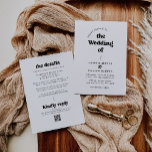 Retro QR Code All In One Wedding Invitation<br><div class="desc">Retro QR Code All In One Wedding Invitation</div>